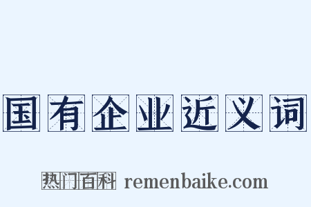 国有企业近义词是什么意思的图片